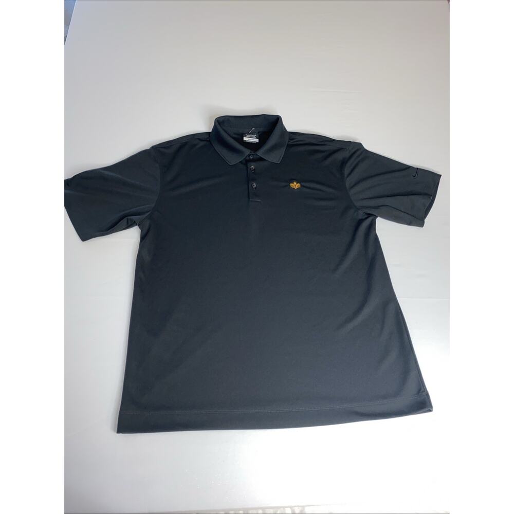 Nike Golf Polo Shirt Men Medium Charcoal Gray Performance Stretch Dri Fit Casual